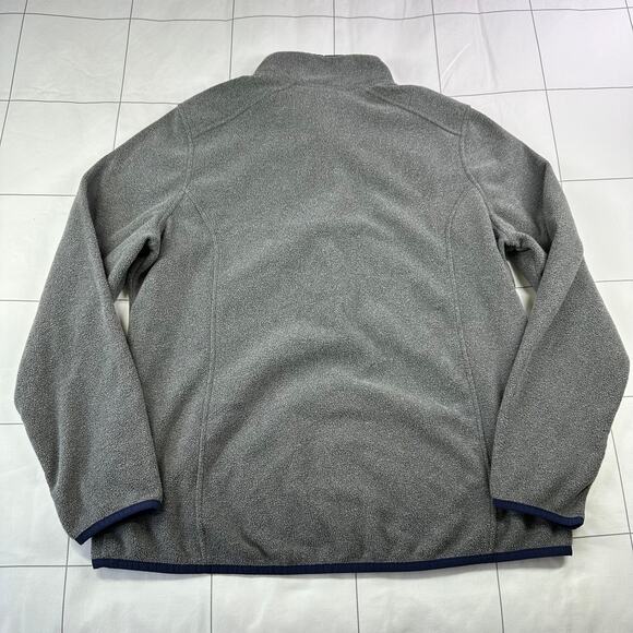 L.L.Bean Sweater Womens Large Gray Fleece 1/2 Zip Pullover Lightweight Cozy Camp - Picture 2 of 8